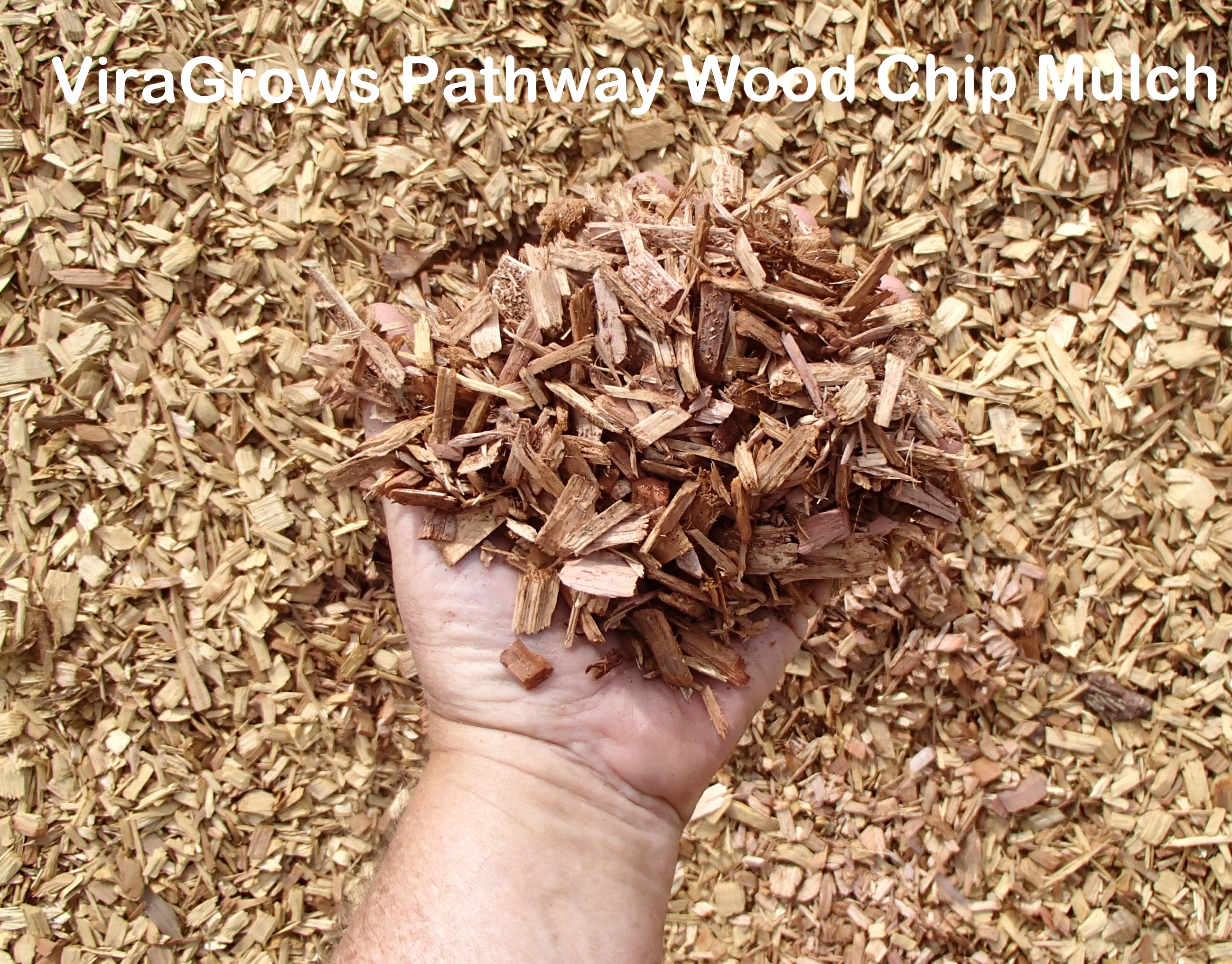 Pathway Wood Chip Mulch, 1 cubic yard.