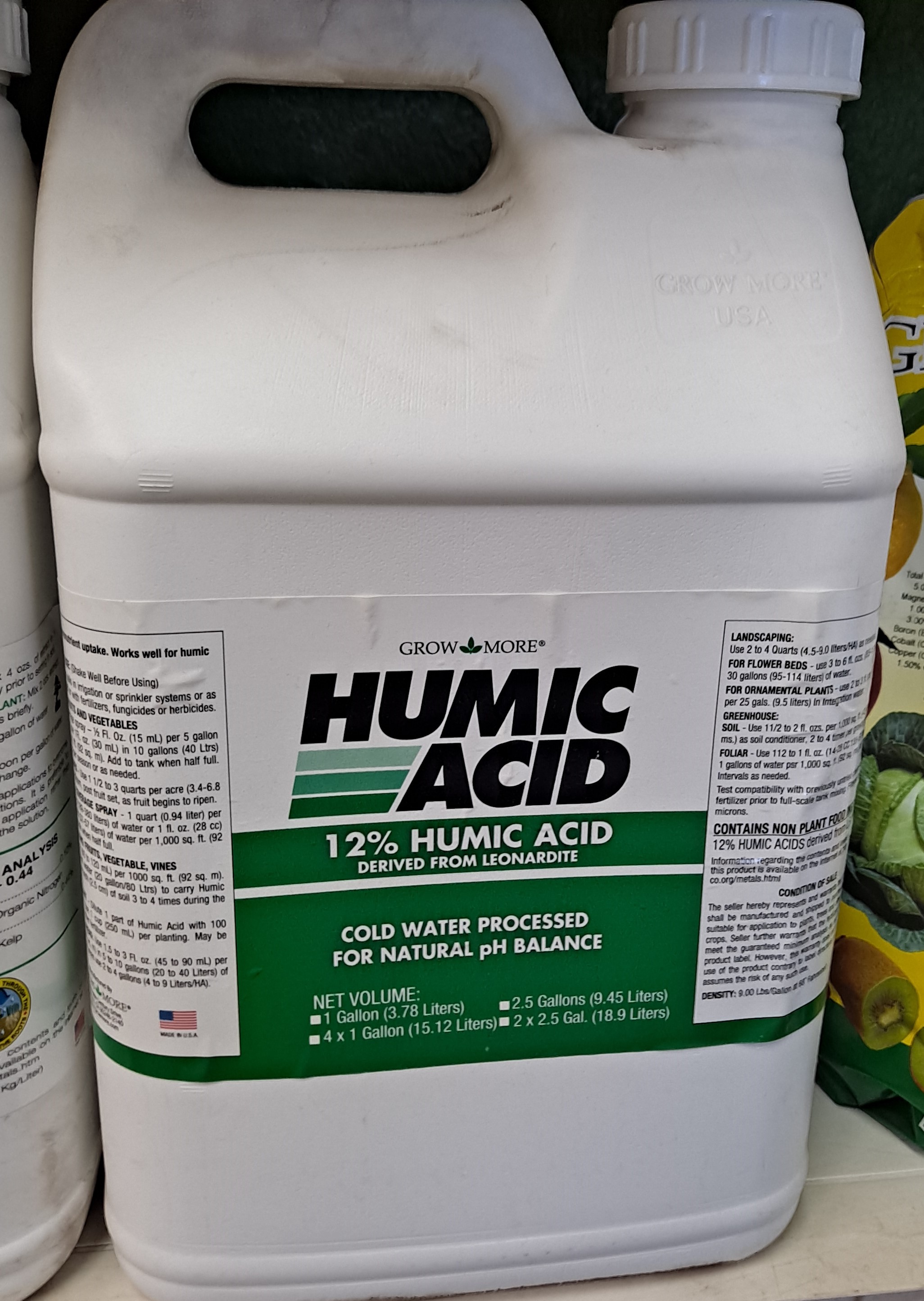 Humic Acid, 2.5 gallon.